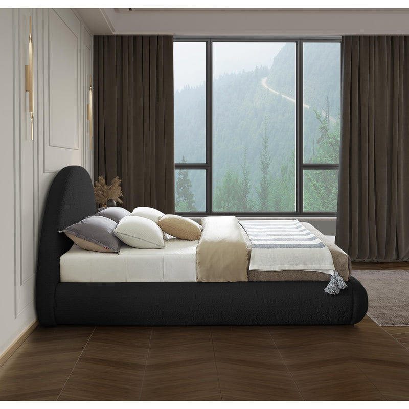Meridian Rudy Black Teddy Fabric Queen Bed IMAGE 6