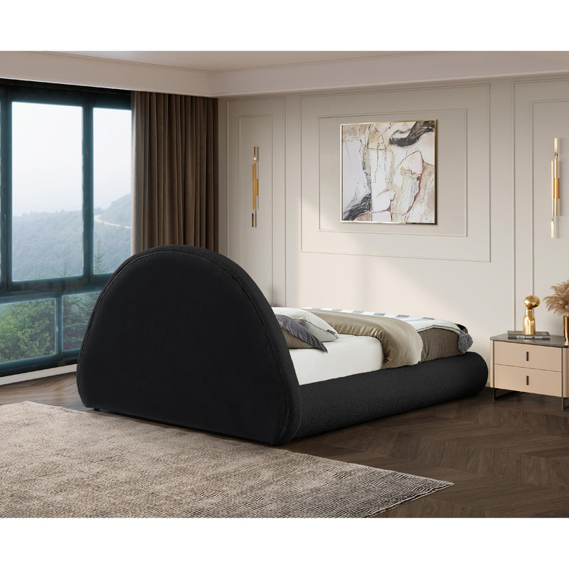 Meridian Rudy Black Teddy Fabric Queen Bed IMAGE 9