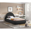 Meridian Rudy Black Teddy Fabric Twin Bed IMAGE 2