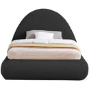 Meridian Rudy Black Teddy Fabric Twin Bed IMAGE 3