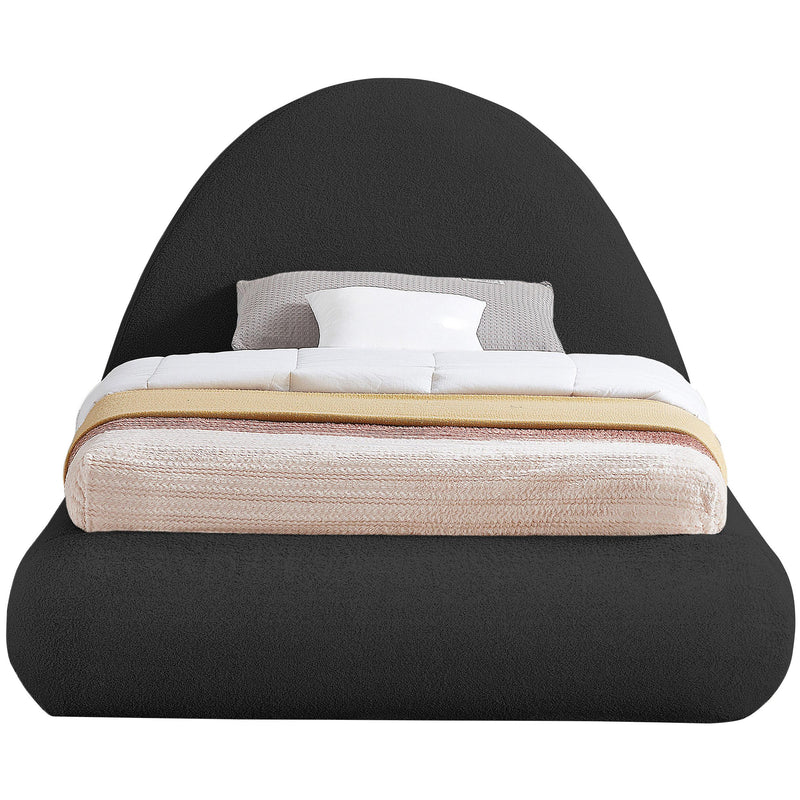 Meridian Rudy Black Teddy Fabric Twin Bed IMAGE 3