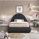 Meridian Rudy Black Teddy Fabric Twin Bed IMAGE 4