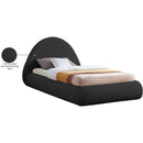 Meridian Rudy Black Teddy Fabric Twin Bed IMAGE 9