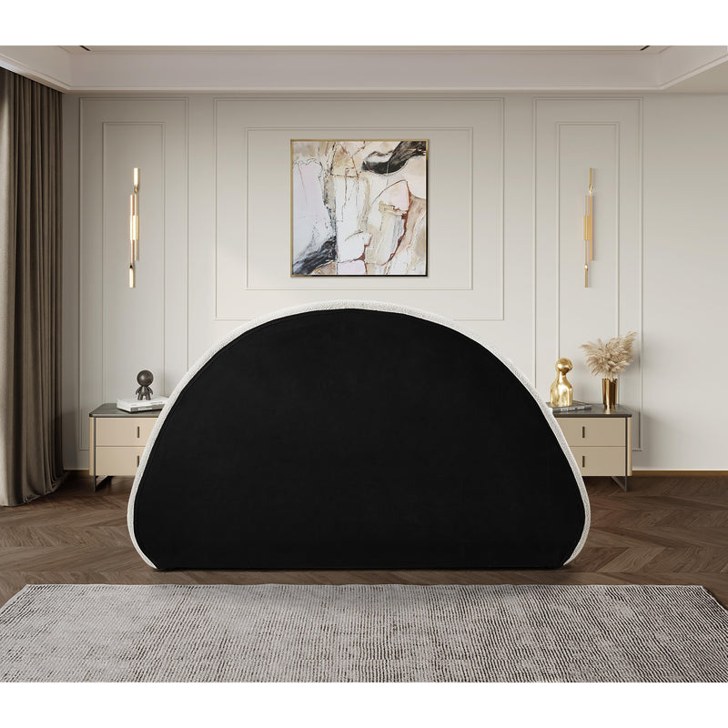 Meridian Rudy Cream Teddy Fabric King Bed IMAGE 8