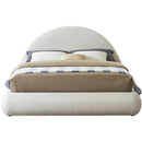Meridian Rudy Cream Teddy Fabric Queen Bed IMAGE 3