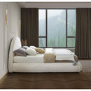 Meridian Rudy Cream Teddy Fabric Queen Bed IMAGE 6