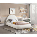 Meridian Rudy Cream Teddy Fabric Twin Bed IMAGE 2