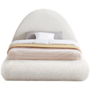 Meridian Rudy Cream Teddy Fabric Twin Bed IMAGE 3