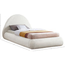 Meridian Rudy Cream Teddy Fabric Twin Bed IMAGE 8