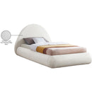 Meridian Rudy Cream Teddy Fabric Twin Bed IMAGE 9