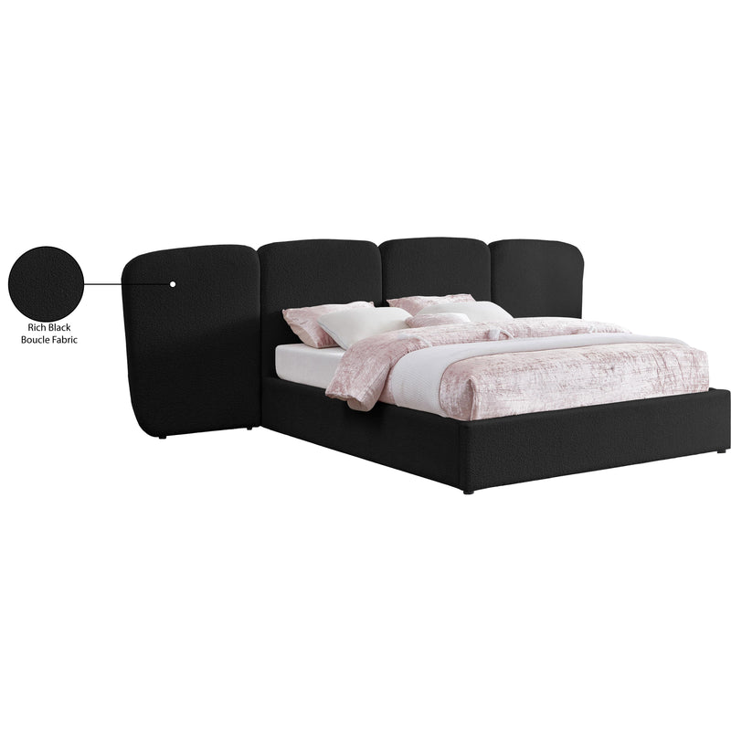 Meridian Shiloh Black Boucle Fabric Queen Bed (3 Boxes) IMAGE 10