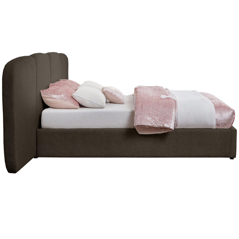 Meridian Shiloh Brown Boucle Fabric Queen Bed (3 Boxes) IMAGE 5