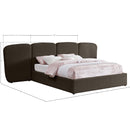Meridian Shiloh Brown Boucle Fabric Queen Bed (3 Boxes) IMAGE 9