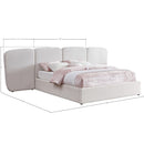 Meridian Shiloh Cream Boucle Fabric Queen Bed (3 Boxes) IMAGE 9