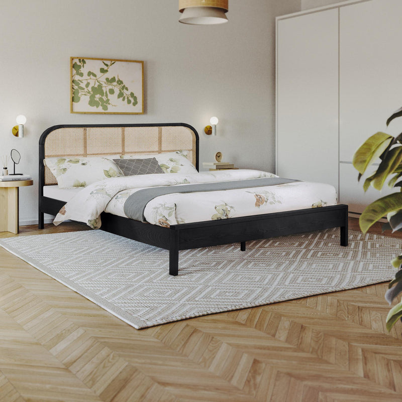 Meridian Siena Black Ash Wood King Bed (3 Boxes) IMAGE 2