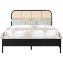 Meridian Siena Black Ash Wood Queen Bed (3 Boxes) IMAGE 3