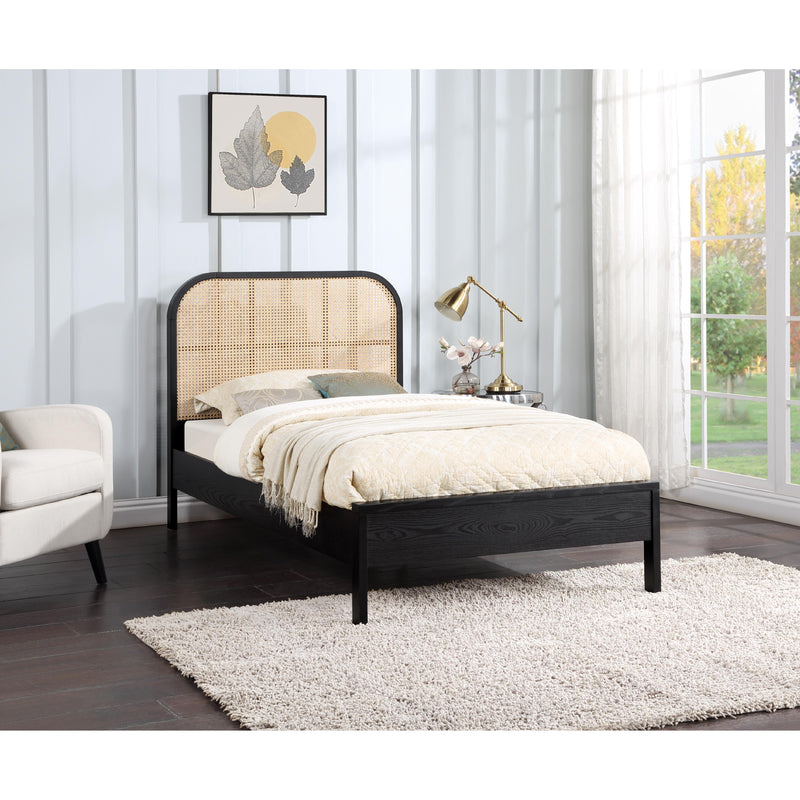 Meridian Siena Black Ash Wood Twin Bed (3 Boxes) IMAGE 2