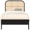 Meridian Siena Black Ash Wood Twin Bed (3 Boxes) IMAGE 3