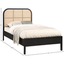 Meridian Siena Black Ash Wood Twin Bed (3 Boxes) IMAGE 8