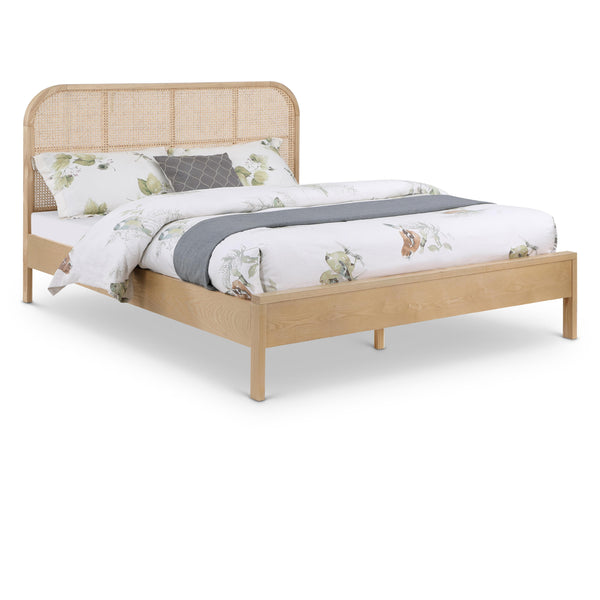 Meridian Siena Natural Ash Wood Queen Bed (3 Boxes) IMAGE 1