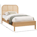 Meridian Siena Natural Ash Wood Twin Bed (3 Boxes) IMAGE 8