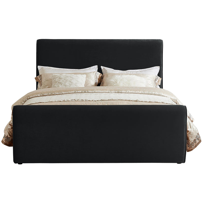 Meridian Sloan Black Velvet King Bed (3 Boxes) IMAGE 3