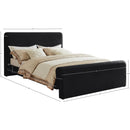 Meridian Sloan Black Velvet Queen Bed (3 Boxes) IMAGE 7