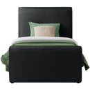 Meridian Sloan Black Velvet Twin Bed (3 Boxes) IMAGE 3