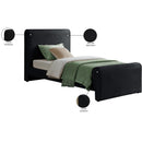 Meridian Sloan Black Velvet Twin Bed (3 Boxes) IMAGE 8