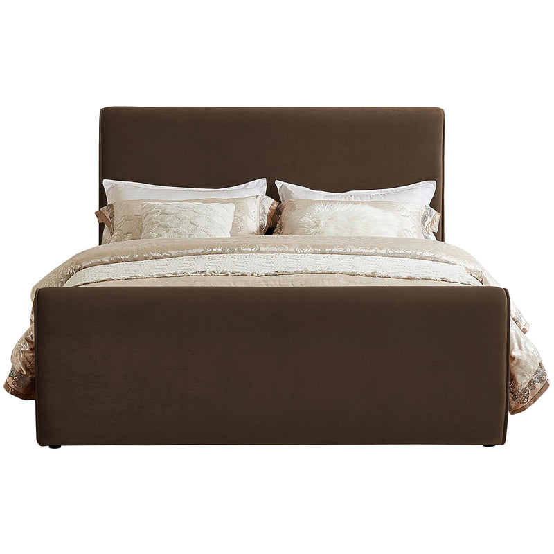 Meridian Sloan Brown Velvet King Bed (3 Boxes) IMAGE 3