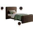 Meridian Sloan Brown Velvet Twin Bed (3 Boxes) IMAGE 8
