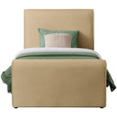 Meridian Sloan Camel Velvet Twin Bed (3 Boxes) IMAGE 3