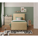 Meridian Sloan Camel Velvet Twin Bed (3 Boxes) IMAGE 4