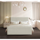 Meridian Sloan Cream Velvet Full Bed (3 Boxes) IMAGE 4