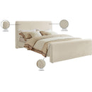 Meridian Sloan Cream Velvet Queen Bed (3 Boxes) IMAGE 8
