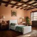 Meridian Sloan Cream Velvet Twin Bed (3 Boxes) IMAGE 2