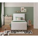 Meridian Sloan Cream Velvet Twin Bed (3 Boxes) IMAGE 4