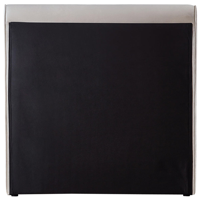 Meridian Sloan Cream Velvet Twin Bed (3 Boxes) IMAGE 6