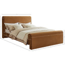 Meridian Sloan Saddle Velvet Full Bed (3 Boxes) IMAGE 7