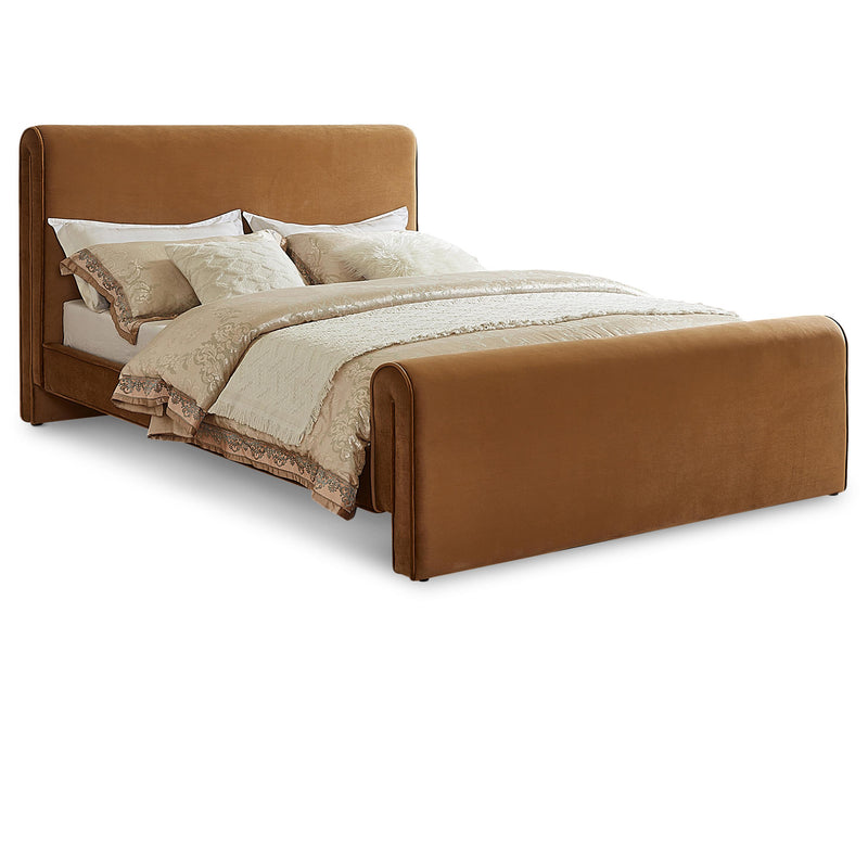 Meridian Sloan Saddle Velvet King Bed (3 Boxes) IMAGE 1