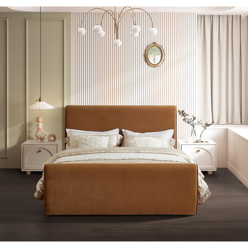 Meridian Sloan Saddle Velvet Queen Bed (3 Boxes) IMAGE 4