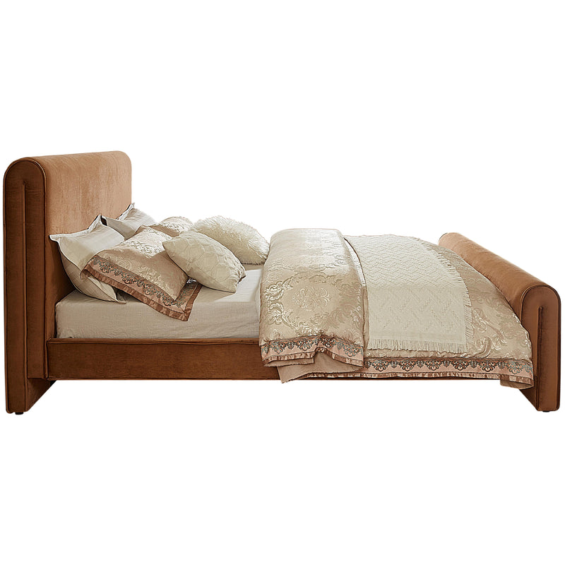 Meridian Sloan Saddle Velvet Queen Bed (3 Boxes) IMAGE 5