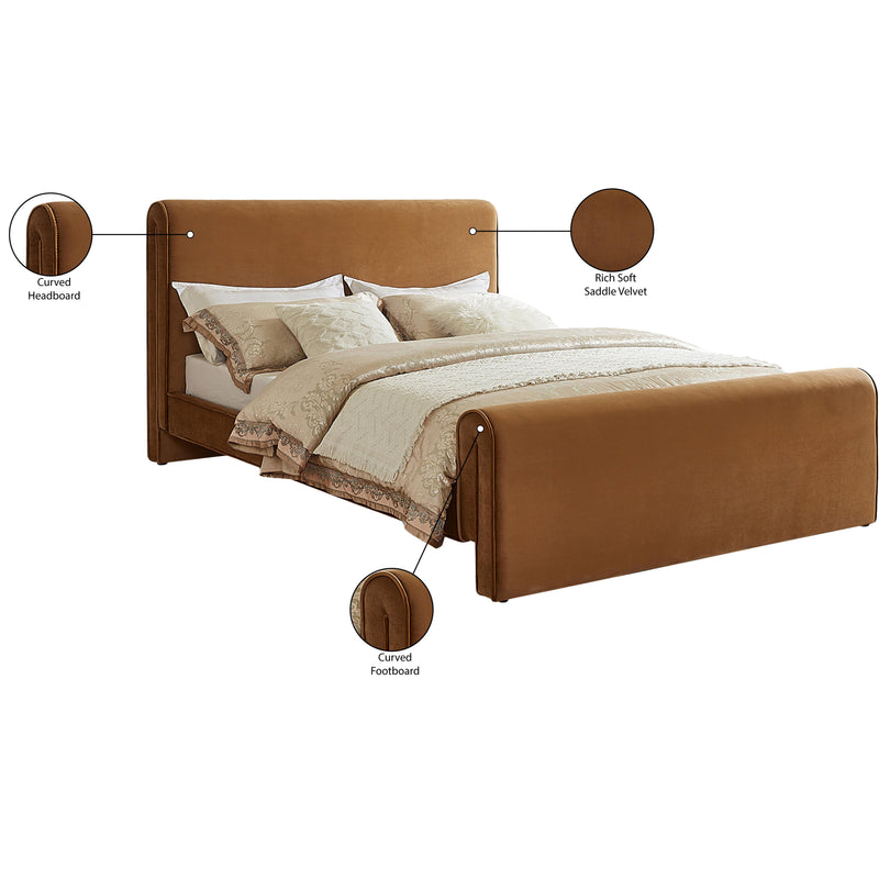 Meridian Sloan Saddle Velvet Queen Bed (3 Boxes) IMAGE 8