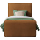 Meridian Sloan Saddle Velvet Twin Bed (3 Boxes) IMAGE 3