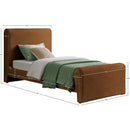 Meridian Sloan Saddle Velvet Twin Bed (3 Boxes) IMAGE 7