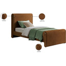 Meridian Sloan Saddle Velvet Twin Bed (3 Boxes) IMAGE 8