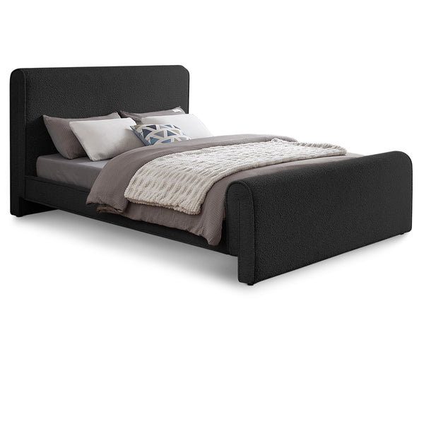 Meridian Stylus Black Boucle Fabric King Bed (3 Boxes) IMAGE 1