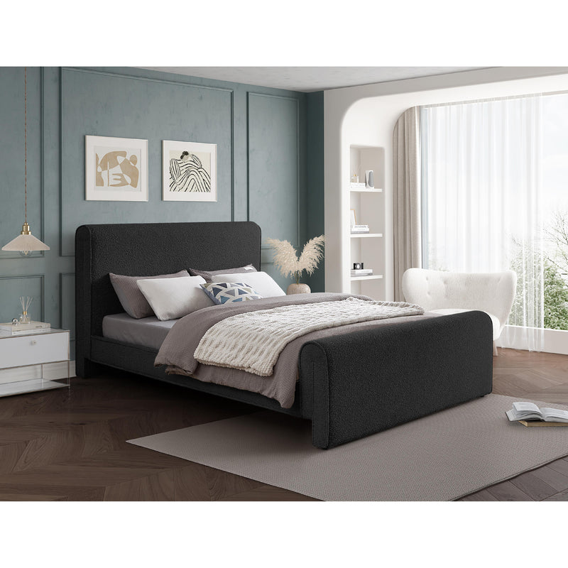 Meridian Stylus Black Boucle Fabric King Bed (3 Boxes) IMAGE 2