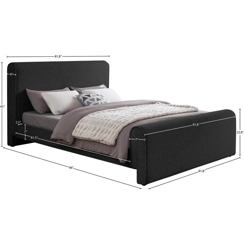 Meridian Stylus Black Boucle Fabric King Bed (3 Boxes) IMAGE 8