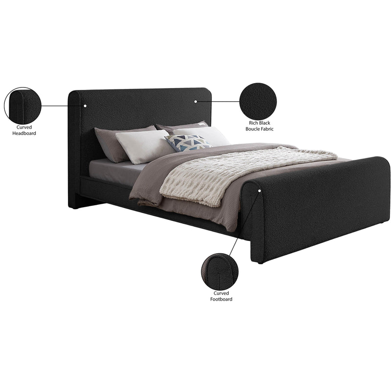 Meridian Stylus Black Boucle Fabric King Bed (3 Boxes) IMAGE 9